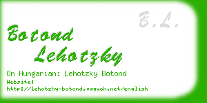 botond lehotzky business card